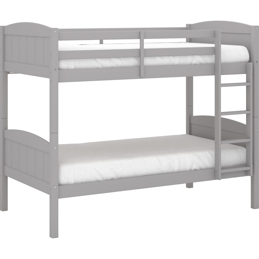 bassel gray twin over twin bunk bed   