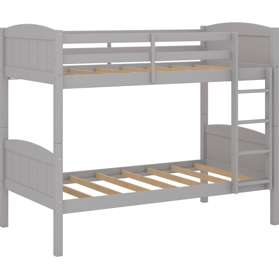 bassel gray twin over twin bunk bed   