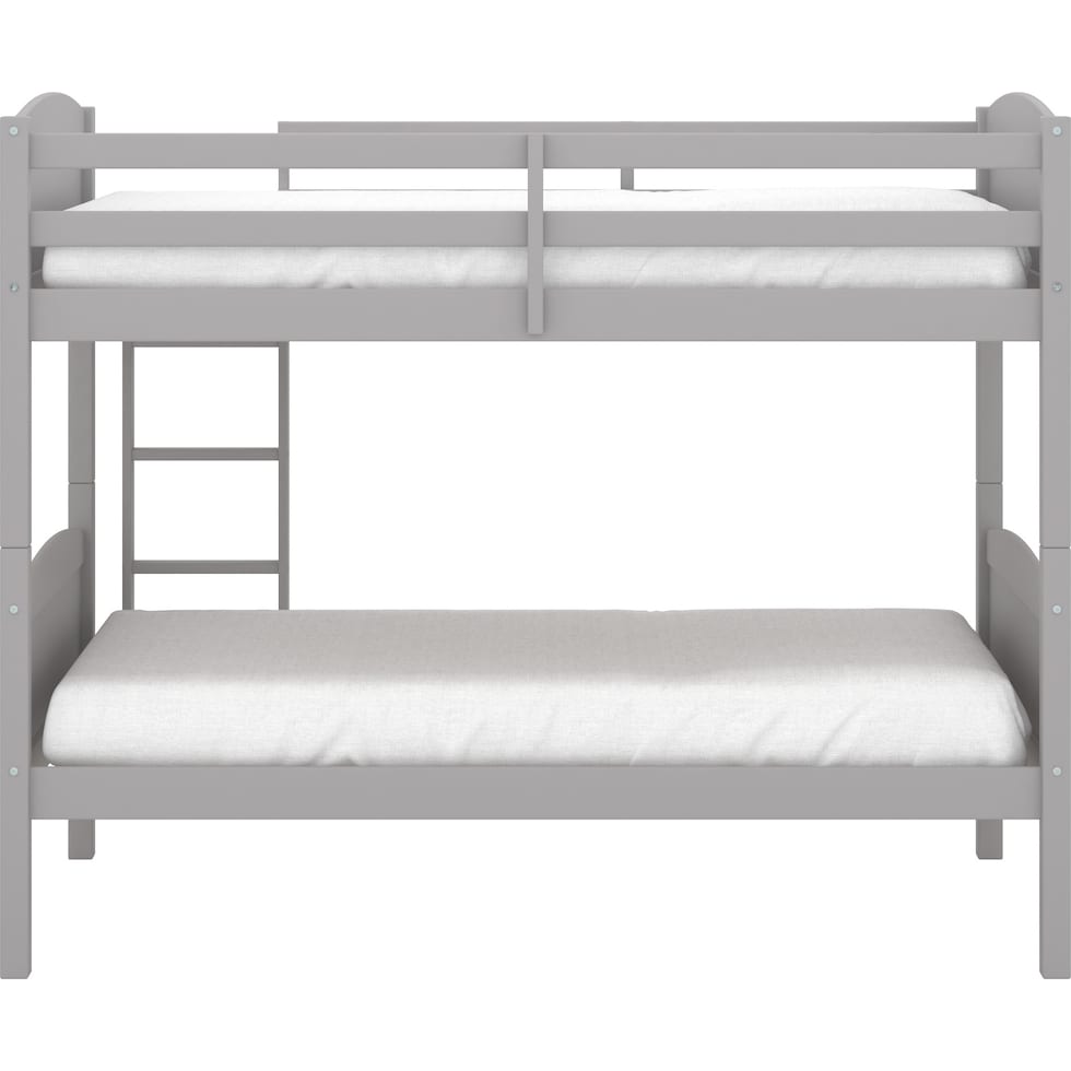 bassel gray twin over twin bunk bed   