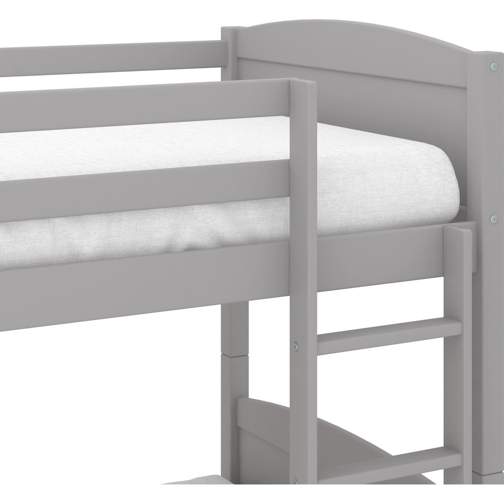 bassel gray twin over twin bunk bed   