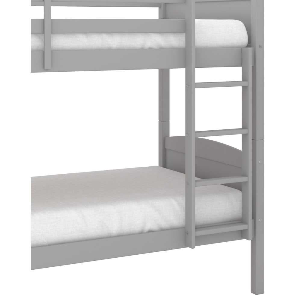 bassel gray twin over twin bunk bed   