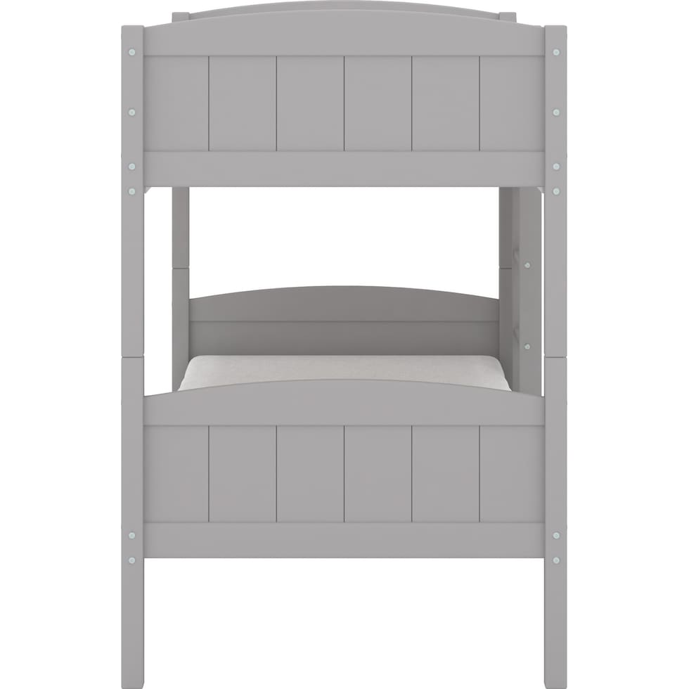 bassel gray twin over twin bunk bed   