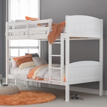 bassel white twin over twin bunk bed   