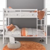 bassel white twin over twin bunk bed   