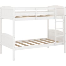 bassel white twin over twin bunk bed   