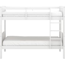 bassel white twin over twin bunk bed   