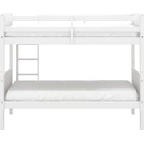 bassel white twin over twin bunk bed   