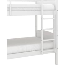 bassel white twin over twin bunk bed   