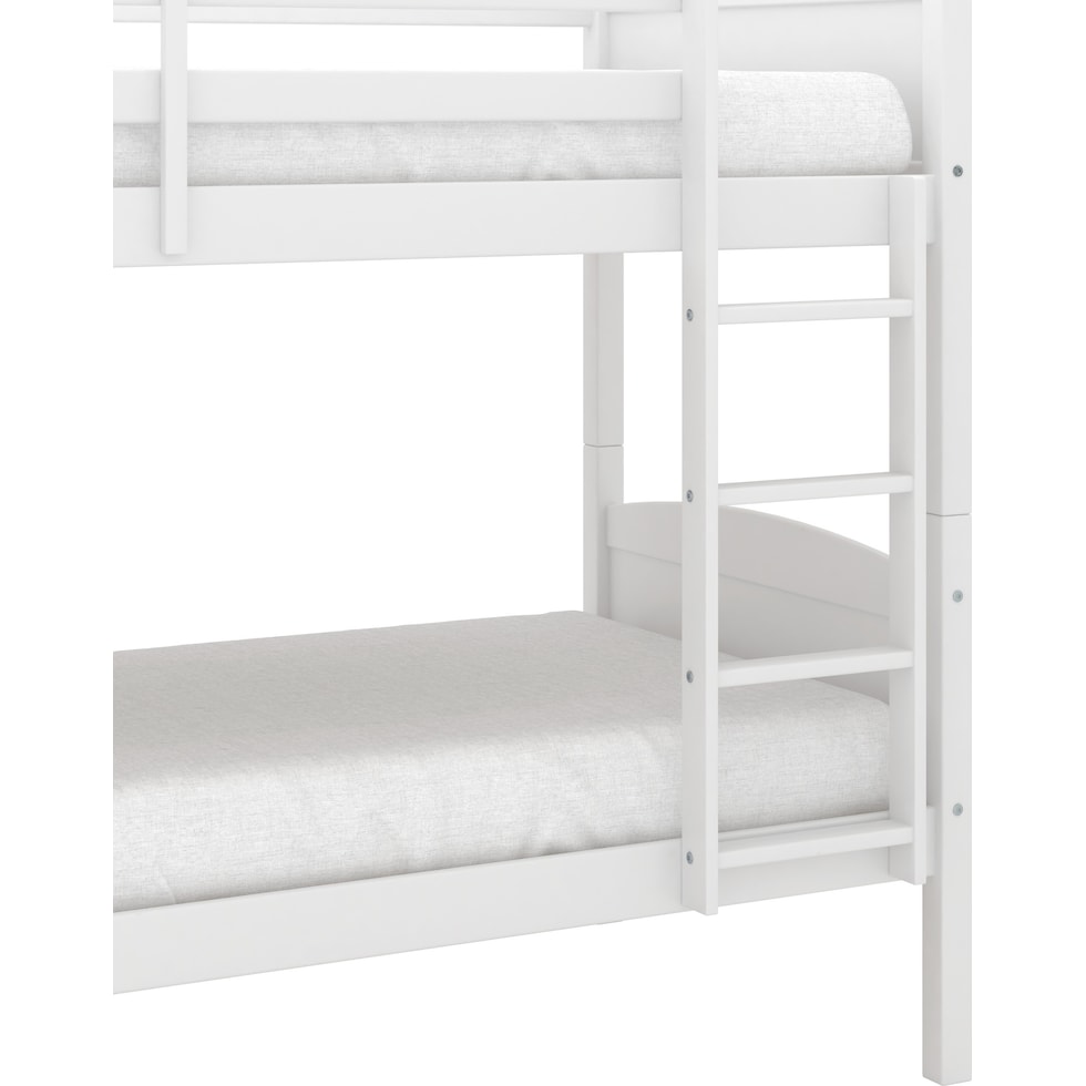 bassel white twin over twin bunk bed   