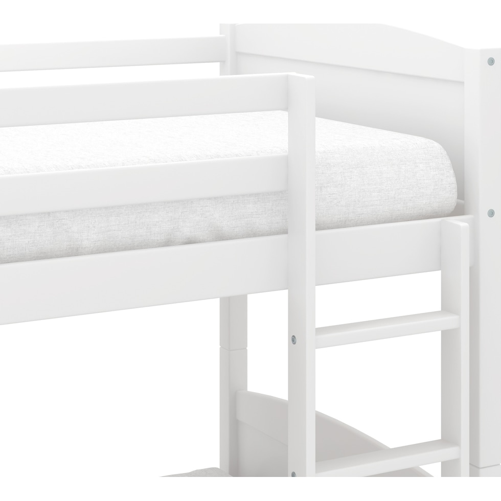 bassel white twin over twin bunk bed   
