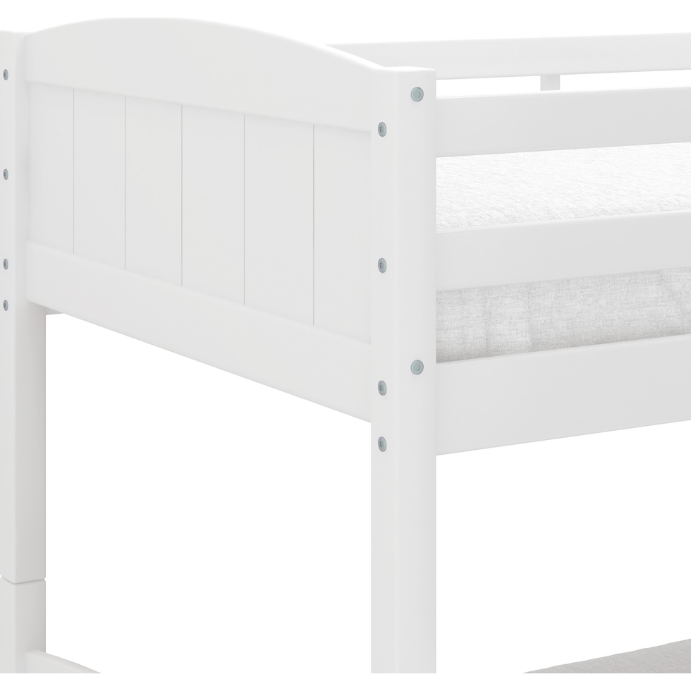 bassel white twin over twin bunk bed   