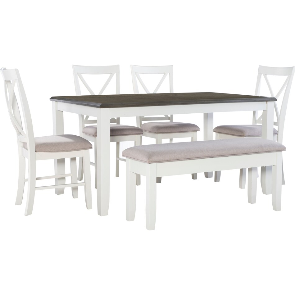 Bassett 6Piece Dining Set American Signature Furniture