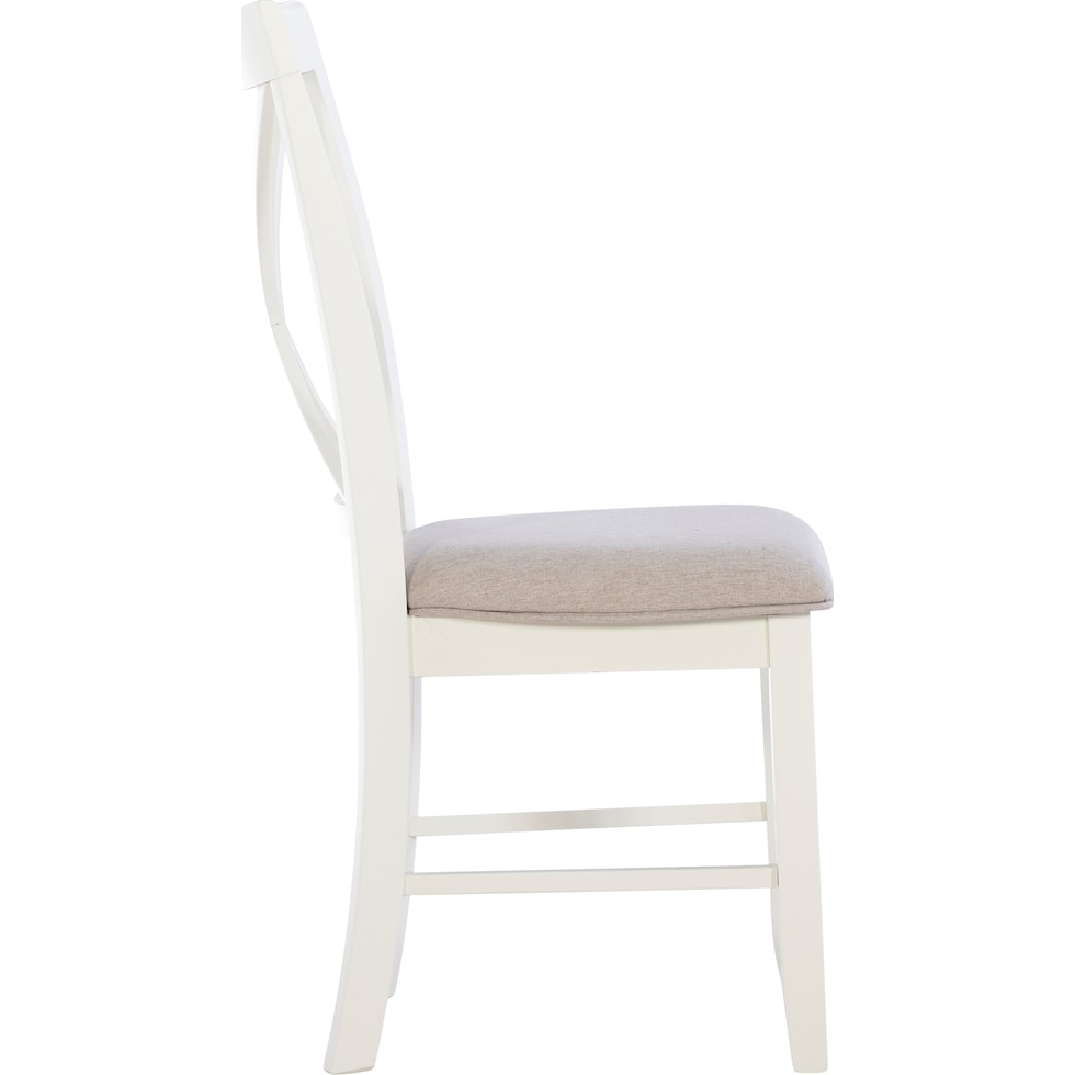 bassett gray white chair   