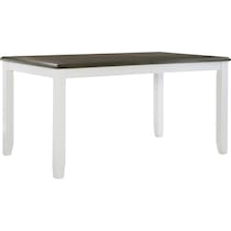 bassett gray white dining table   