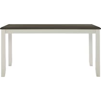 bassett gray white dining table   