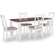 bassett white  pc dining room   