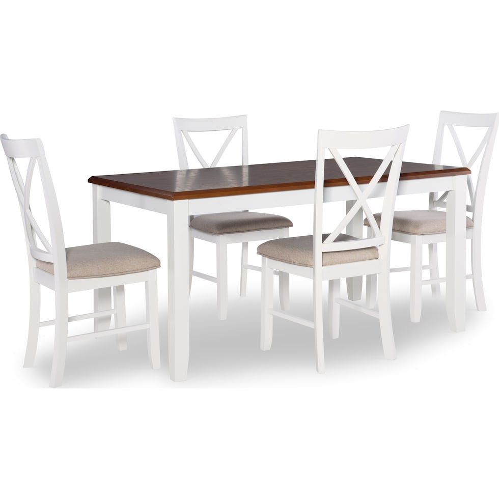 bassett white  pc dining room   