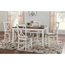 bassett white  pc dining room   