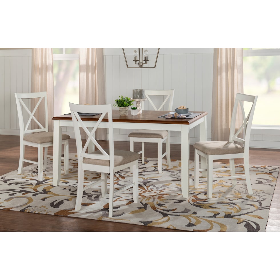 bassett white  pc dining room   