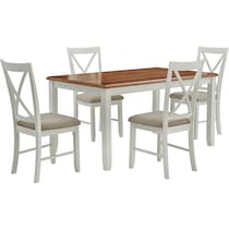 bassett white  pc dining room   