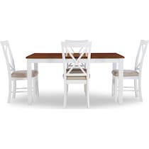 bassett white  pc dining room   