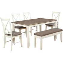 bassett white  pc dining room   
