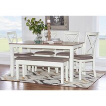 bassett white  pc dining room   