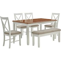 bassett white  pc dining room   