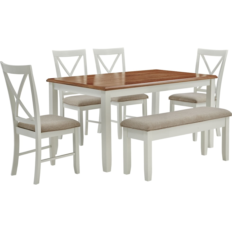 bassett white  pc dining room   