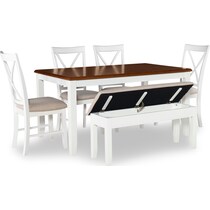 bassett white  pc dining room   