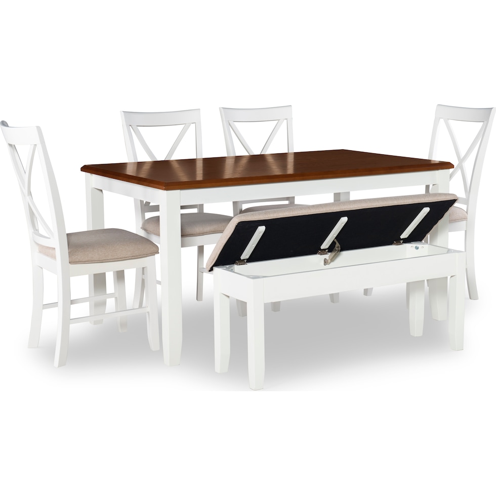 bassett white  pc dining room   