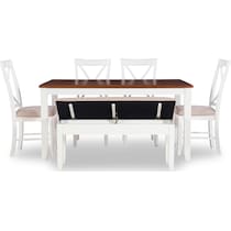 bassett white  pc dining room   
