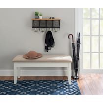 bassett white bench   