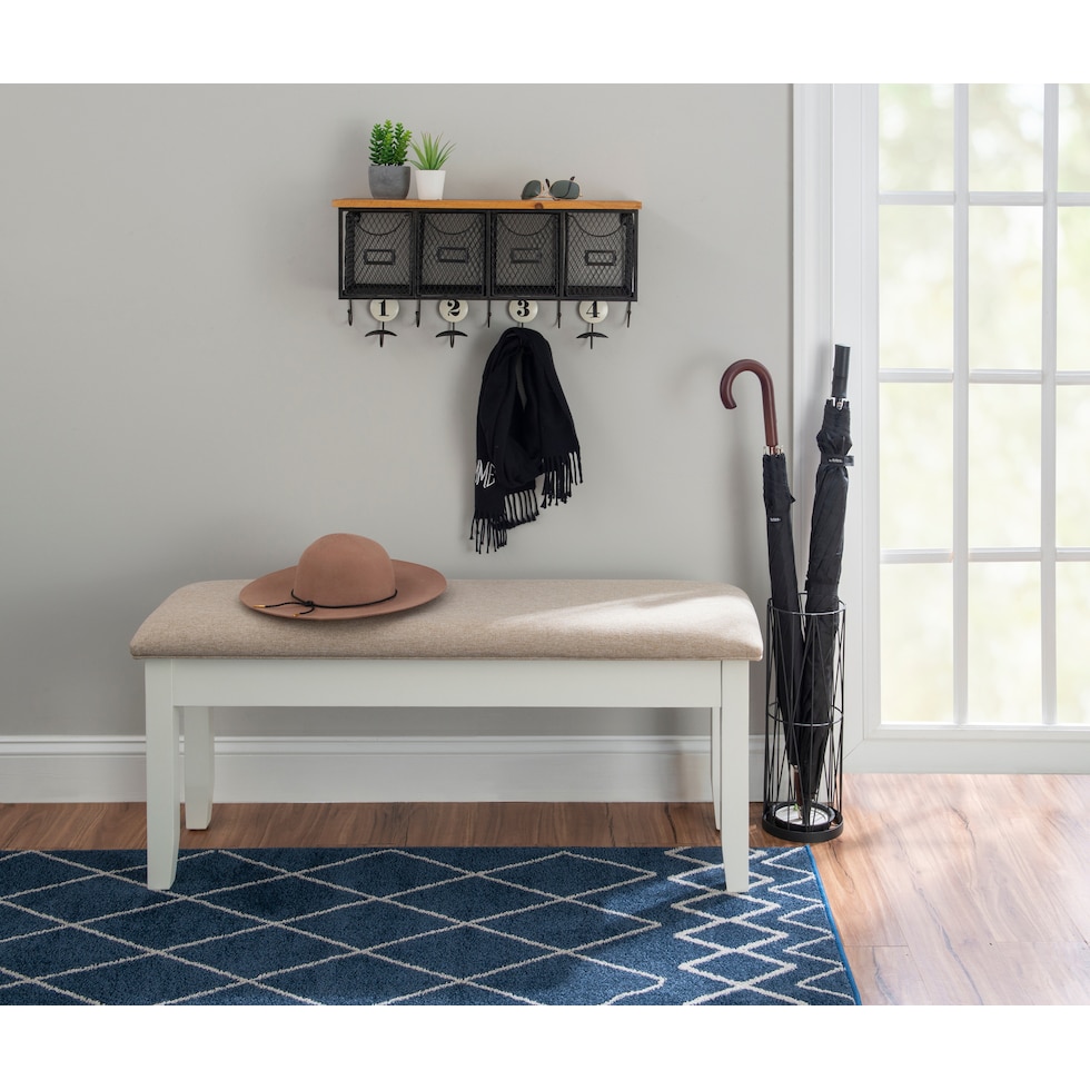 bassett white bench   
