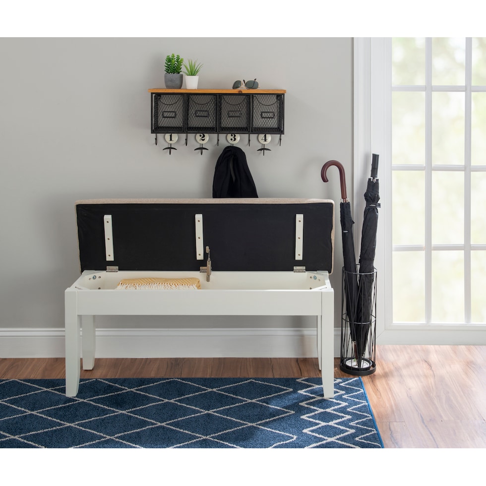 bassett white bench   