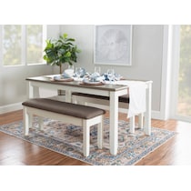 bassett white dining table   