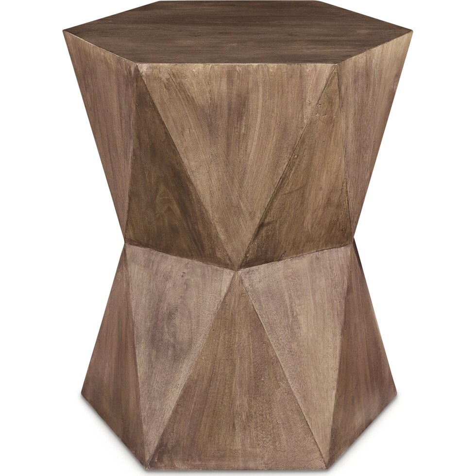 baxter gray chairside table   