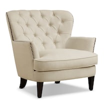 bayfield white accent chair   