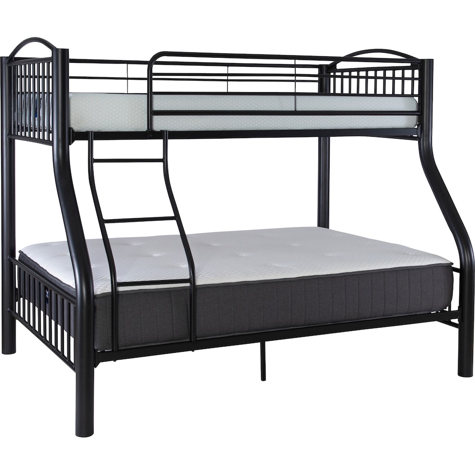 baylor black twin over full bunk bed   