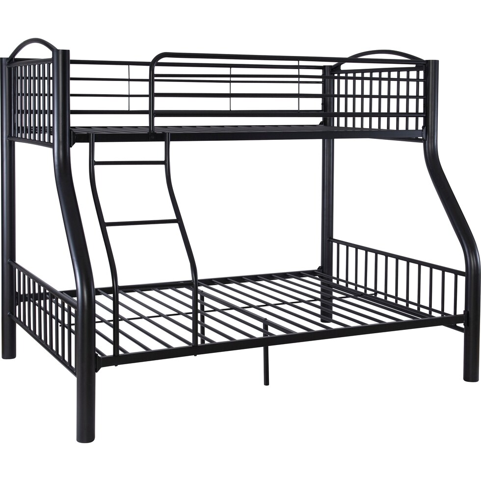 baylor black twin over full bunk bed   