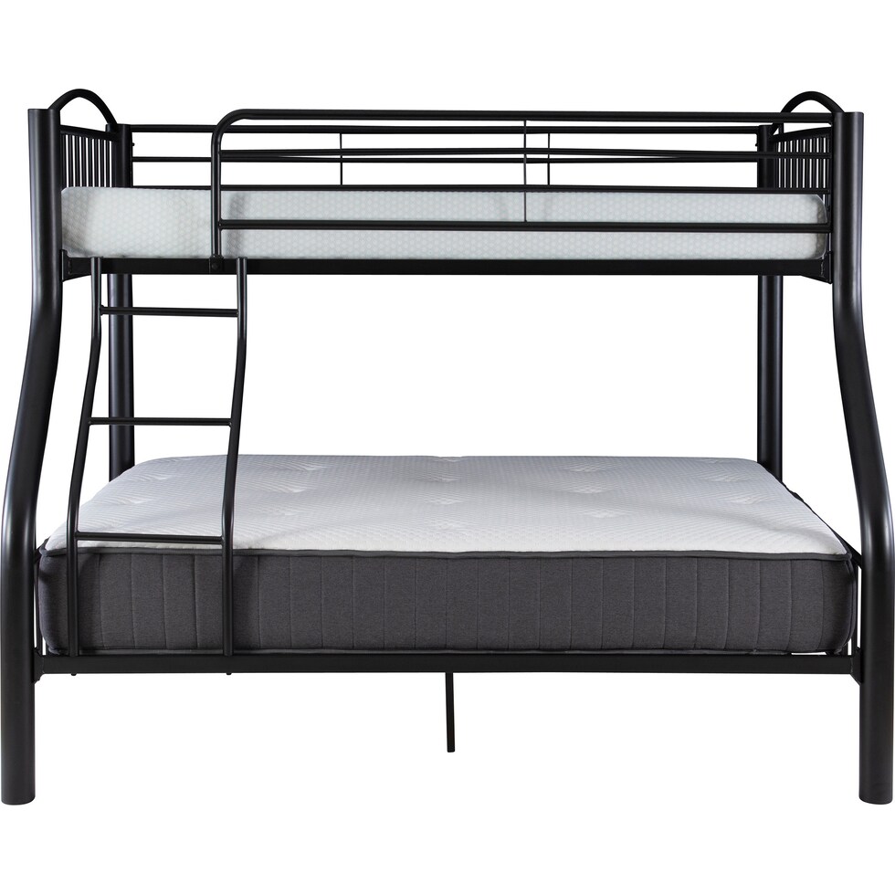 baylor black twin over full bunk bed   