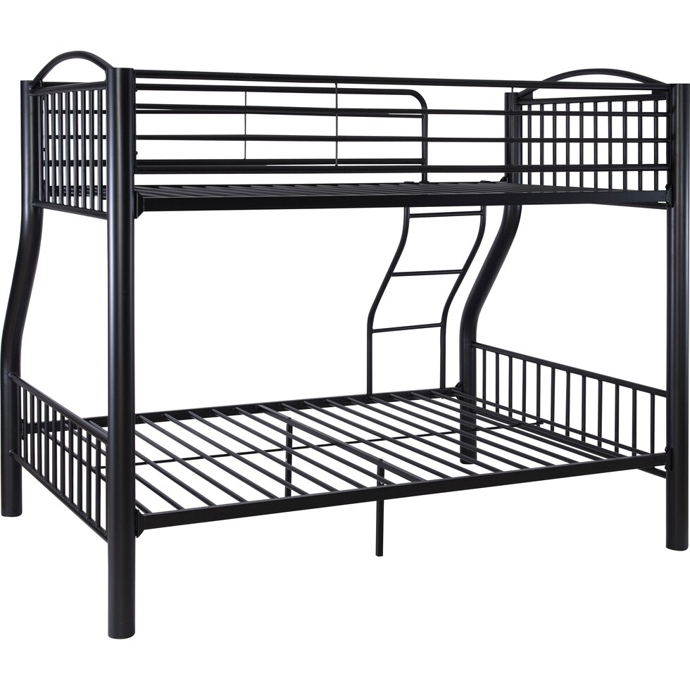 baylor black twin over full bunk bed   