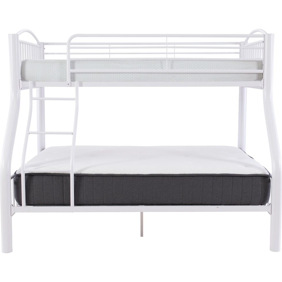 baylor white twin over full bunk bed   