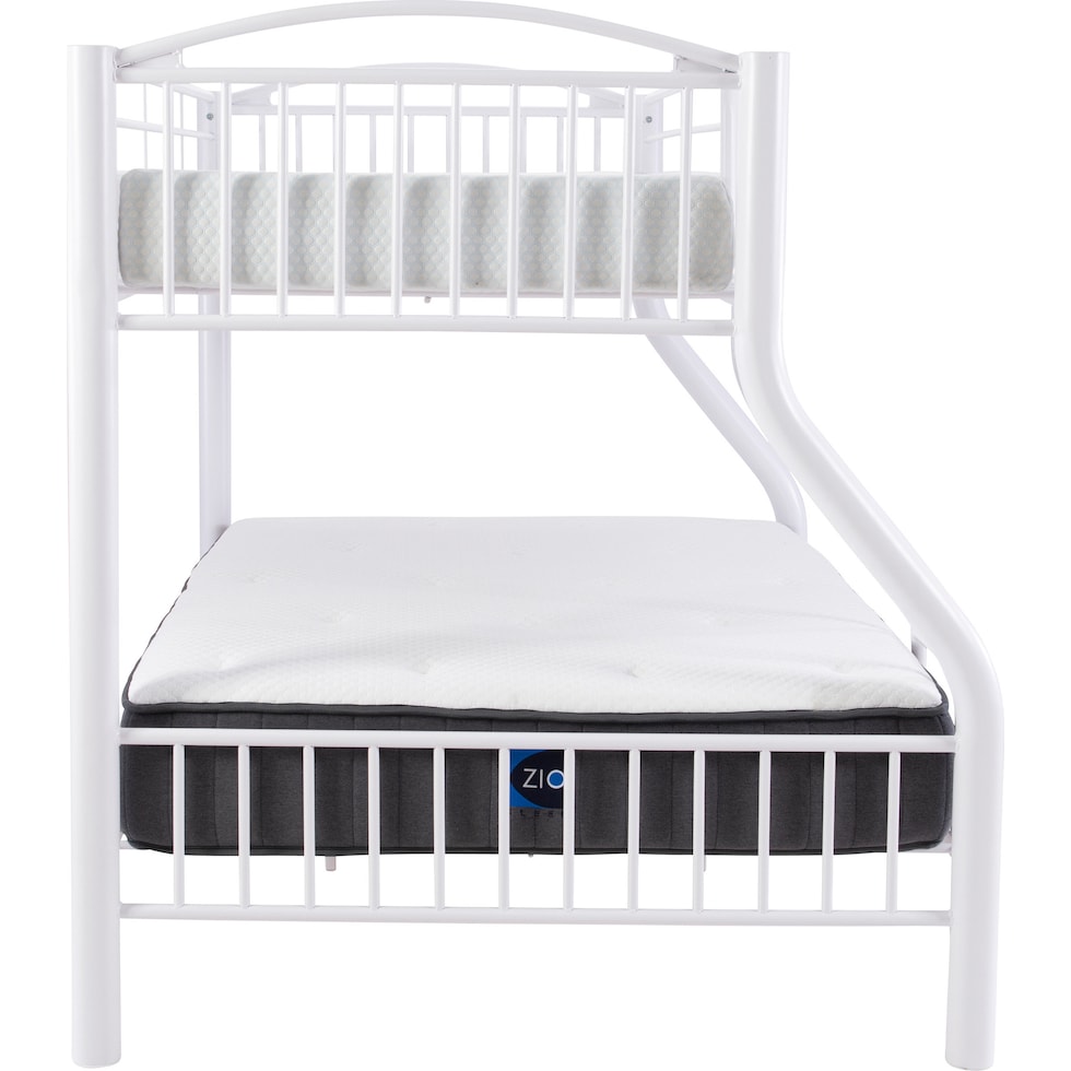 baylor white twin over full bunk bed   