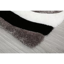 bayou black white gray area rug  x    