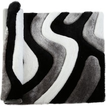 bayou black white gray area rug  x    