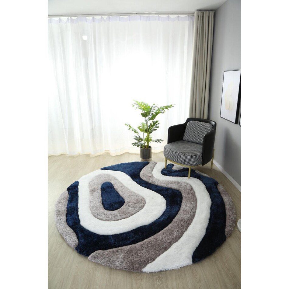 Bayou Area Rug Blue/White American Signature Furniture