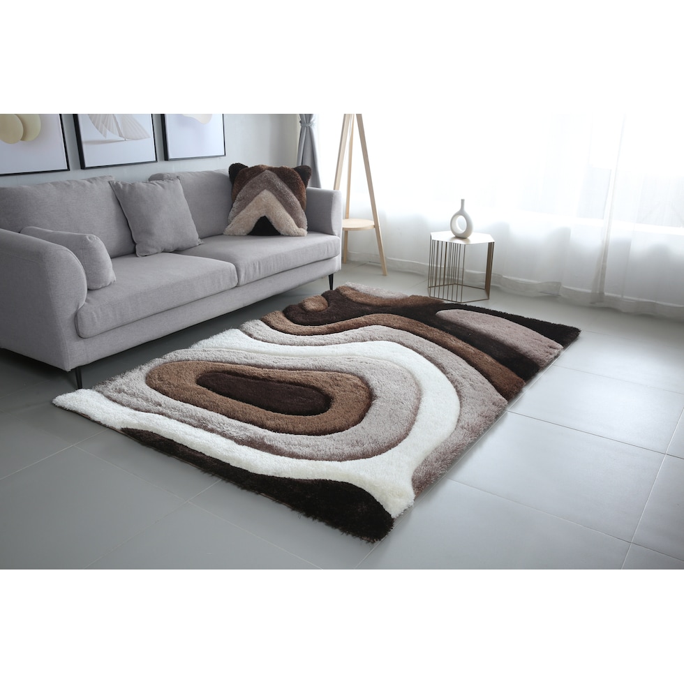 bayou brown beige dark brown area rug  x    