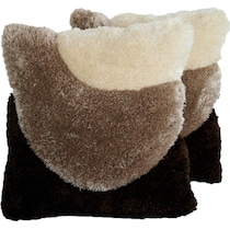 bayou dark brown  pc accent pillows   