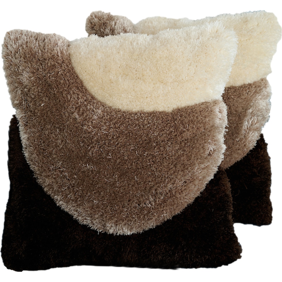 bayou dark brown  pc accent pillows   